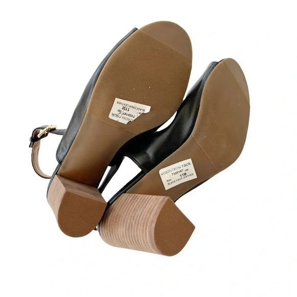 NORDSTROM 14th & Union Sandal Asher Block Heel Black Size 11 NWT - Picture 8 of 11